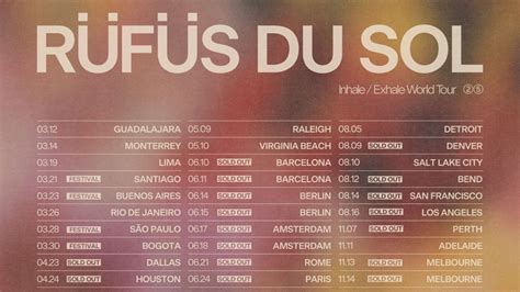 fpo xcx|RÜFÜS DU SOL Inhale / Exhale World Tour 2025